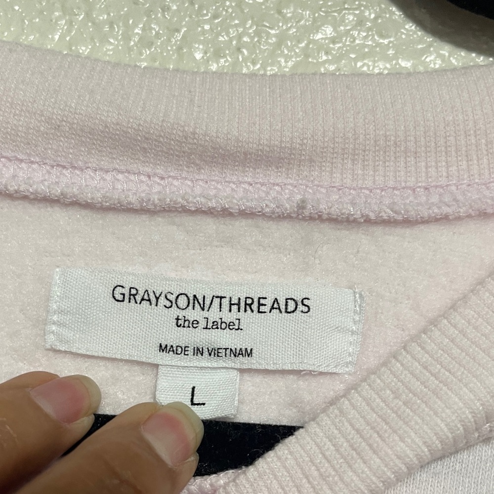 Grayson Threads Pink Sweatshirt with Dragon and Floral Design - Picture 2 of 4